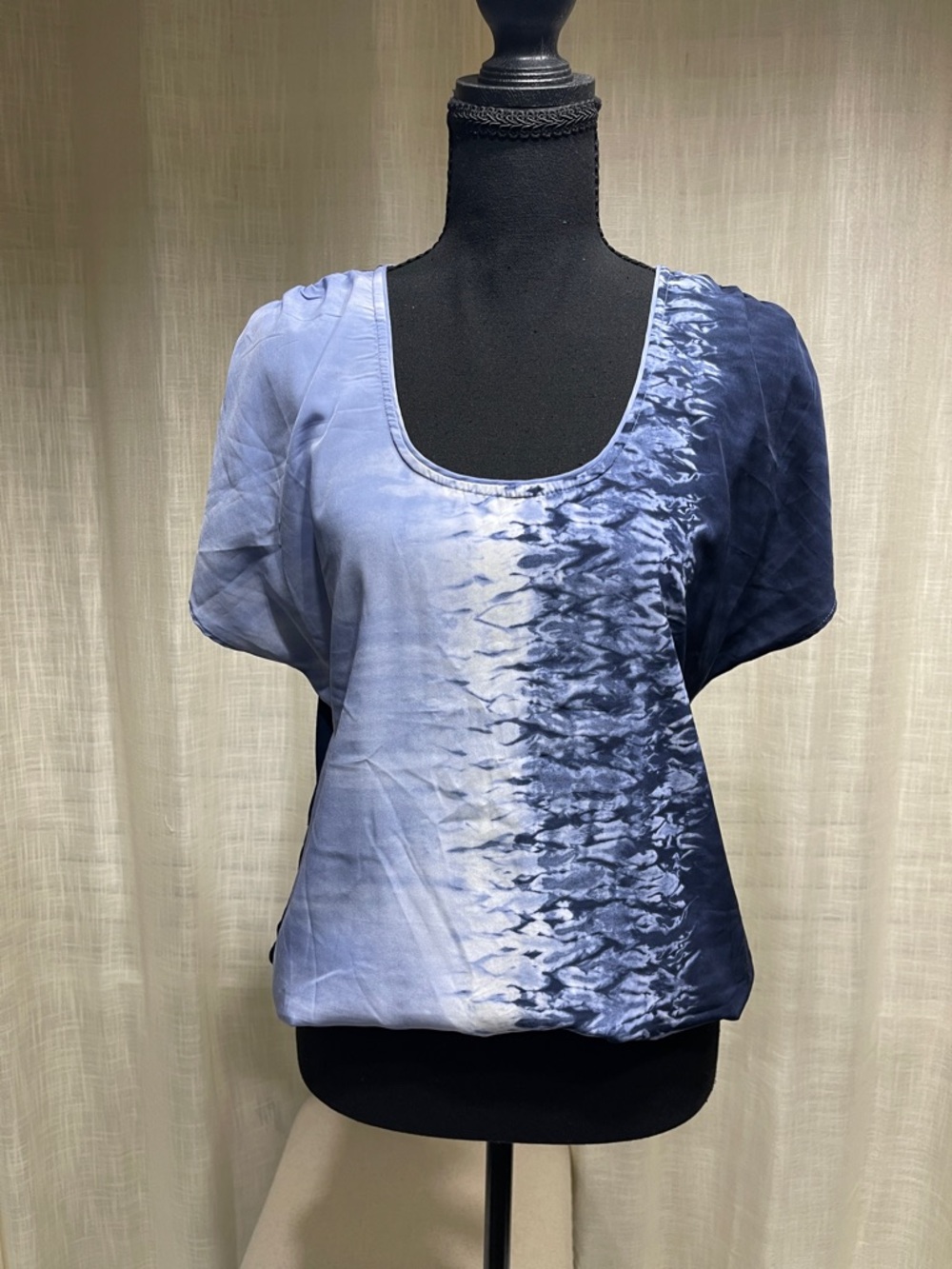 Calvin Klein Blue Ombre Scoop Neck Top